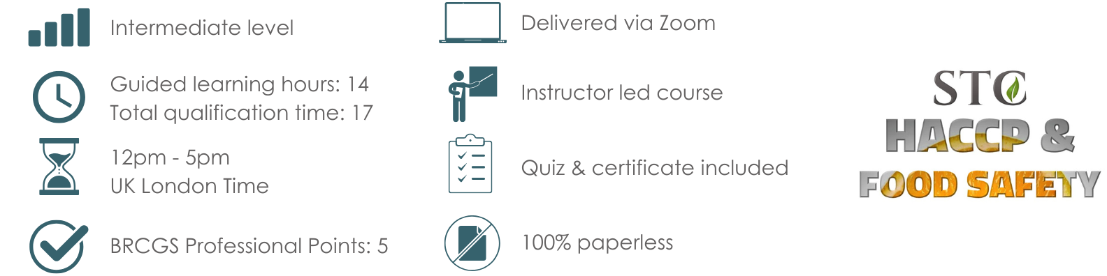STC HACCP & Food Safety Intermediate Level 3 | Virtual