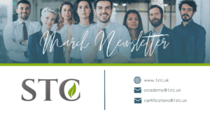 March newsletter banner with office team portrait STC logo and contact details